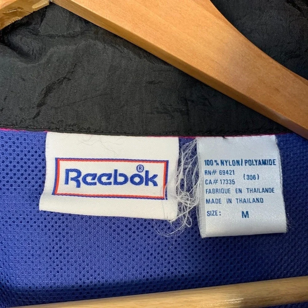 Vintage Reebok Retro Windbreaker Nylon Tracksuit 90s Colorblock Women's Medium‎